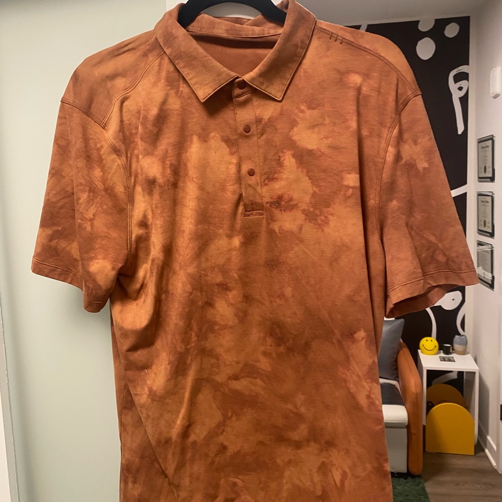 Rust tie dye lululemon polo